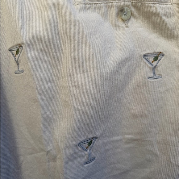 T. Harris London Men’s Sz 40 Beige Cocktail Martini All Over Embroidery Short B1 - Picture 6 of 7